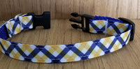 Leash/ Small/ Yellow & Blue Plaid